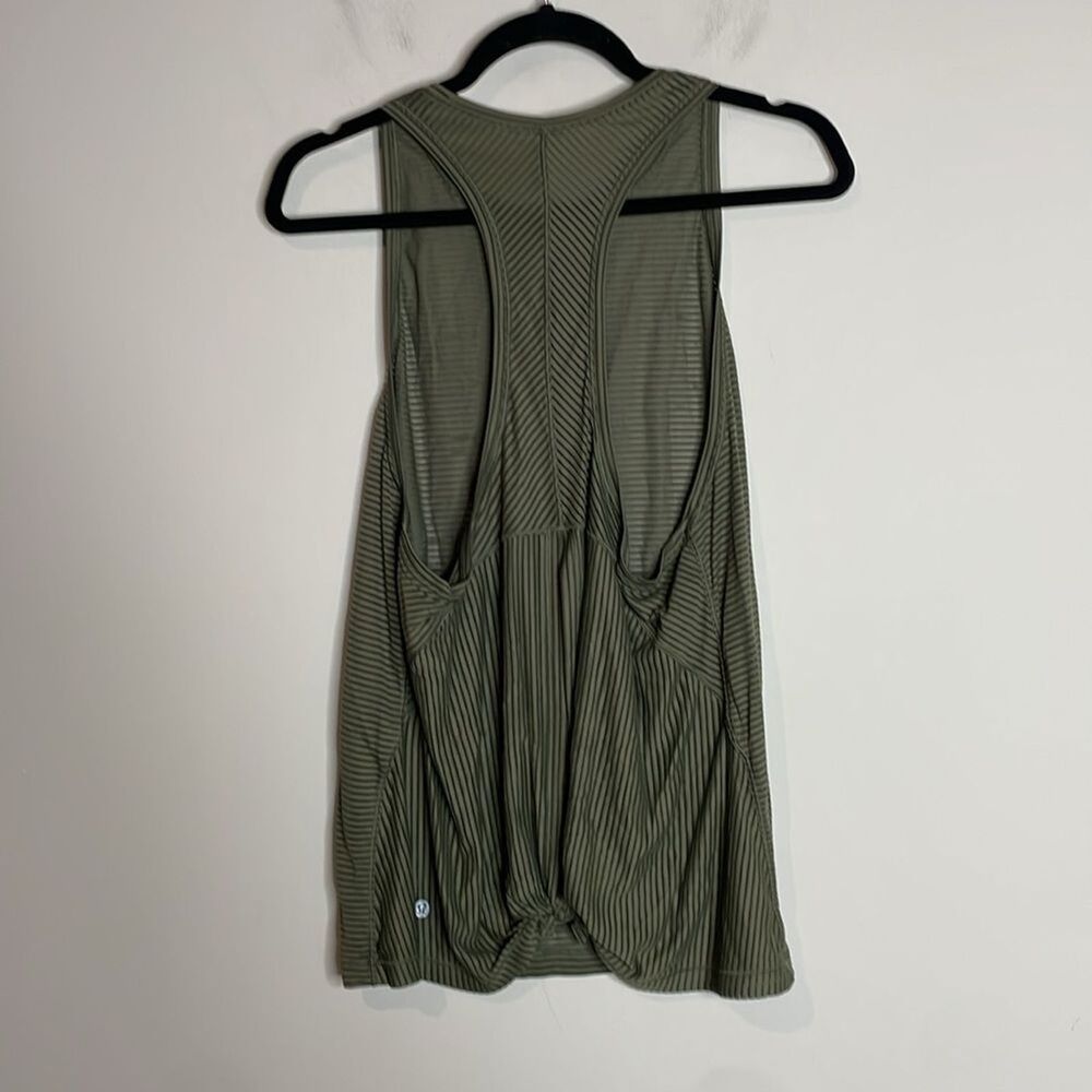 Lululemon Women’s Green Miles Ahead Tank Tie Back Size Large